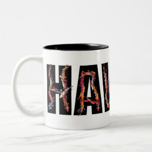 2 Couleurs Hawaii koi poisson tasse de café foncé