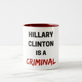 2 Couleurs hillary Clinton est une tasse criminelle