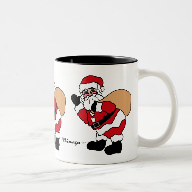 2 Couleurs Ho Ho Ho tasse de Père Noël (Droit)