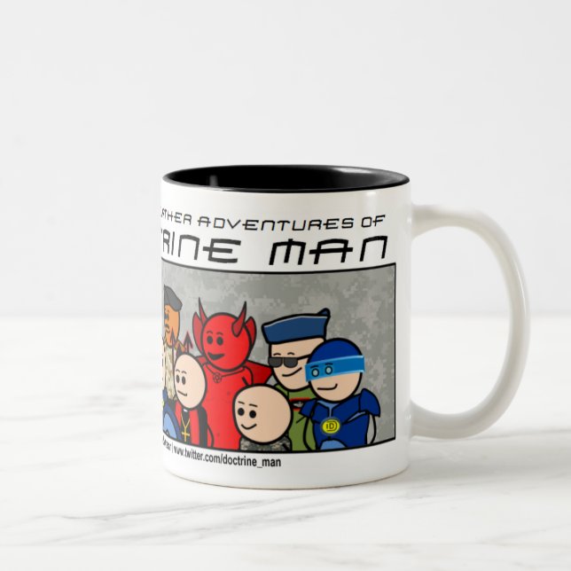 2 Couleurs Homme de doctrine ! ! Tasse de groupe de caractère (Droit)