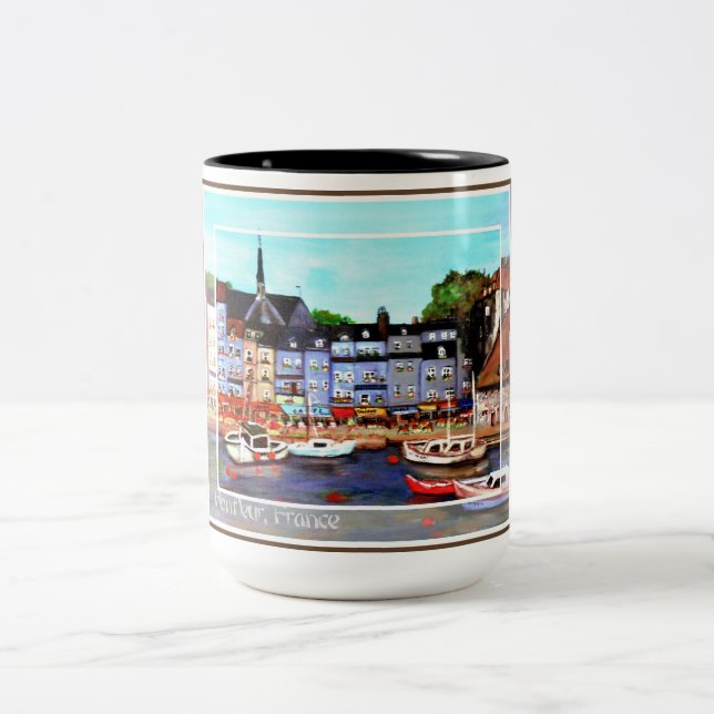 2 Couleurs Honfleur, tasse de peinture de la France (Centre)