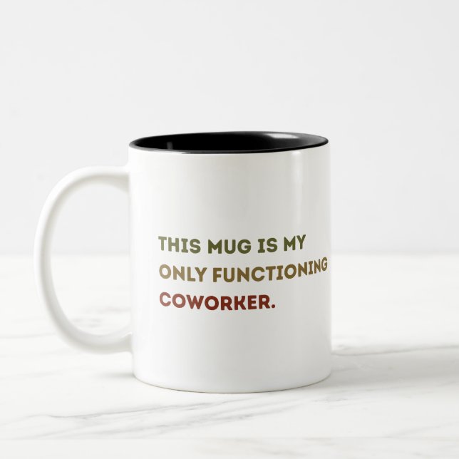 2 Couleurs humoriste coworker café tasse cadeau, humour de bu (Gauche)