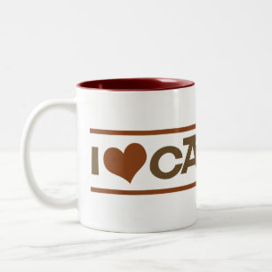 2 Couleurs I tasse de café de caféine de coeur