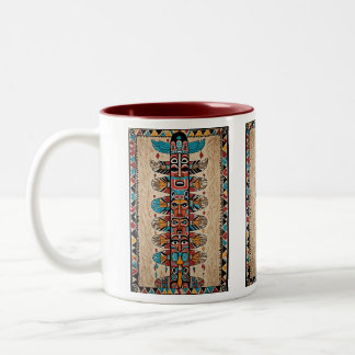2 Couleurs Idée cadeau tasse à café design tribal