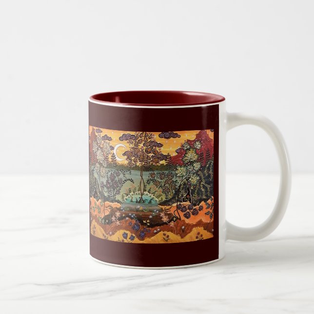 2 Couleurs Image répétée par tasse "du sud de Dreamscape" (Droit)