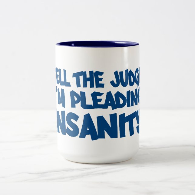 2 Couleurs INSANITÉ PLEA tasse - choisir style & couleur (Centre)
