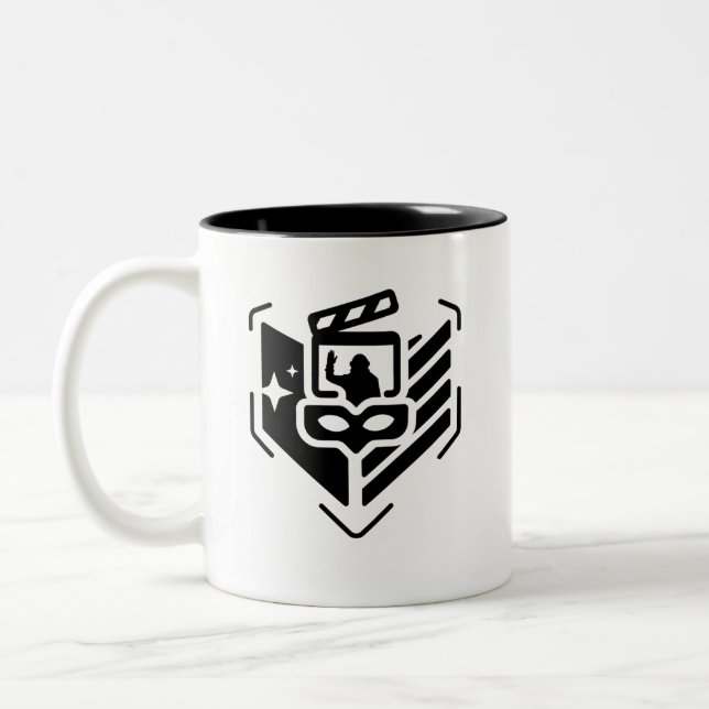 2 Couleurs Insigne à deux tons de paquet de style de tasse (Gauche)