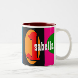 2 Couleurs Isabella a personnalisé la tasse nommée