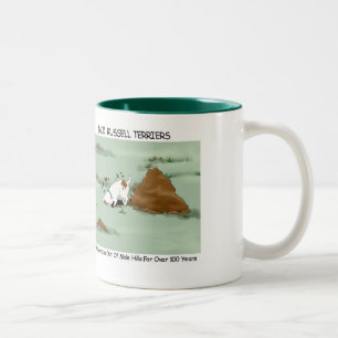 2 Couleurs Jack Russell Terrier creusant la tasse