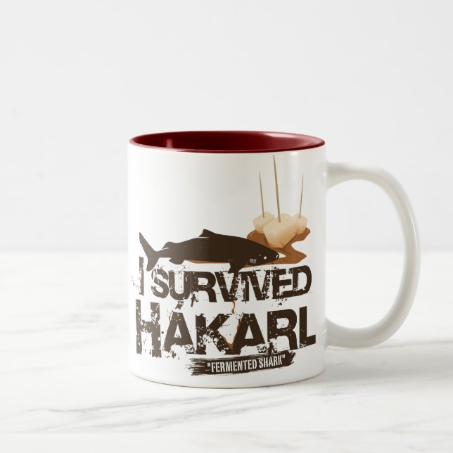 2 Couleurs J'ai survécu à la tasse de Hákarl (Droit)
