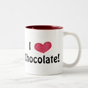 2 Couleurs J'aime la tasse au chocolat