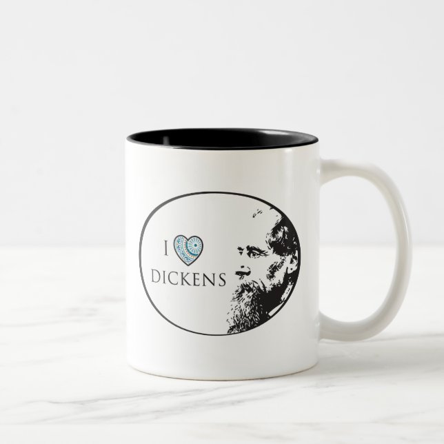 2 Couleurs J'aime la tasse de Dickens (Droit)