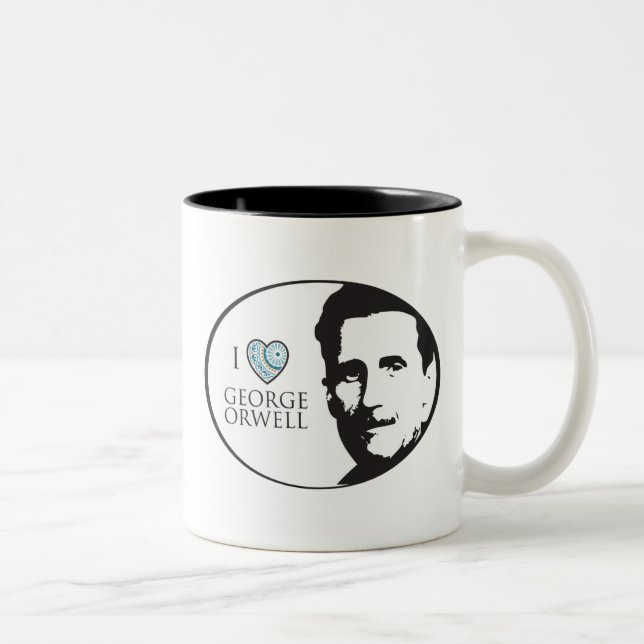 2 Couleurs J'aime la tasse de George Orwell (Droit)