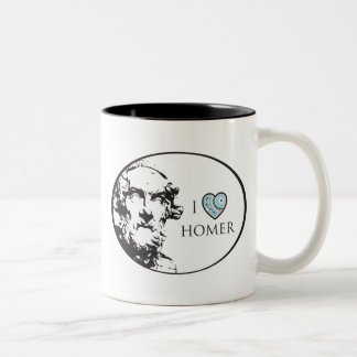 2 Couleurs J'aime la tasse de Homer