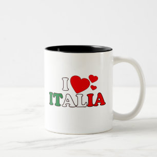 2 Couleurs J'aime la tasse de l'Italie