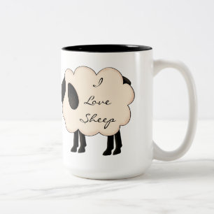2 Couleurs J'aime la tasse de moutons