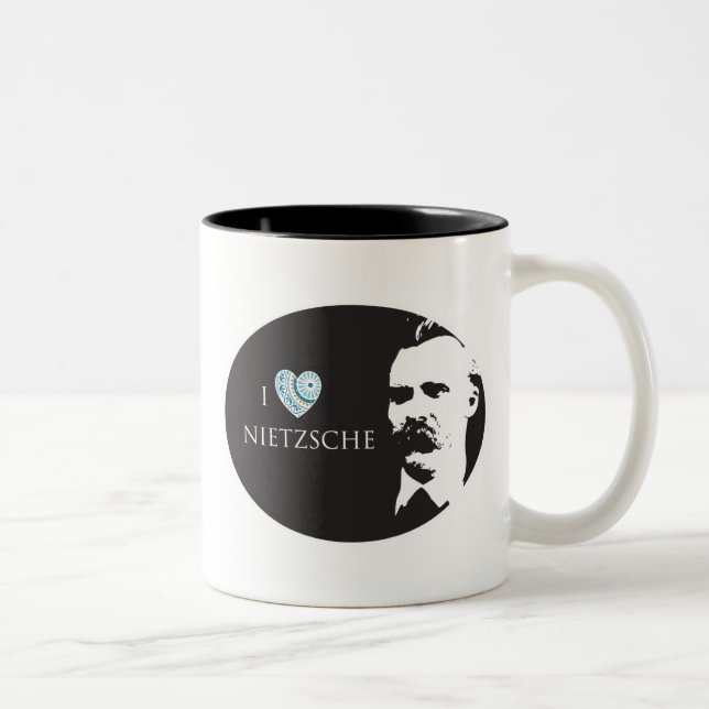 2 Couleurs J'aime la tasse de Nietzsche (Droit)