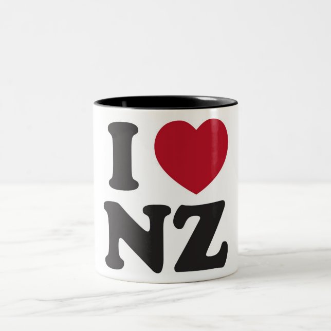 2 Couleurs j'aime la tasse de nz (Centre)