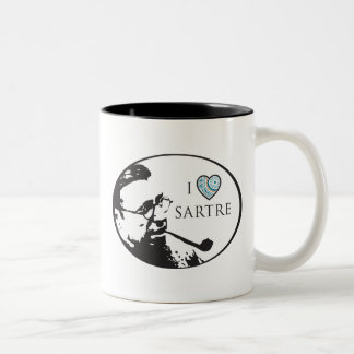 2 Couleurs J'aime la tasse de Sartre
