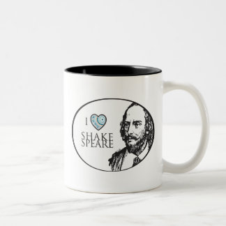 2 Couleurs J'aime la tasse de Shakespeare