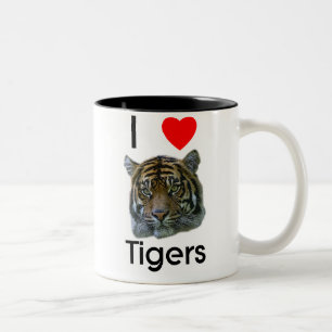 2 Couleurs J'aime la tasse de tigres