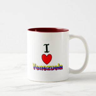 2 Couleurs J'aime la tasse du Venezuela
