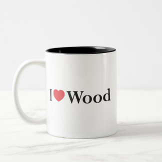2 Couleurs J'aime la tasse en bois