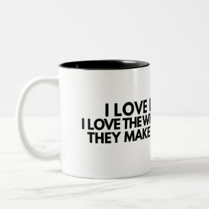 2 Couleurs J'aime les délais Bruit de whoosh Tasse de bureau