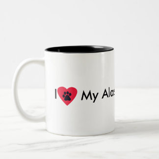 2 Couleurs J'aime ma tasse de Malamute d'Alaska
