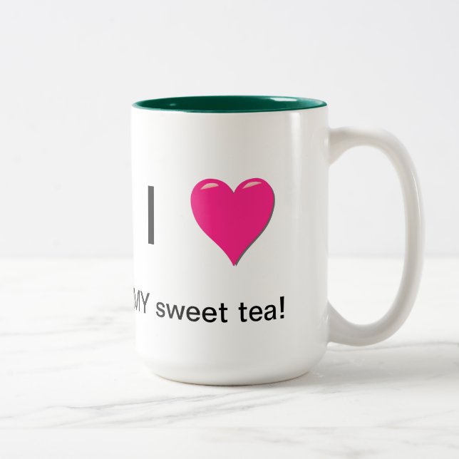 2 Couleurs J'aime ma tasse douce de thé (Droit)
