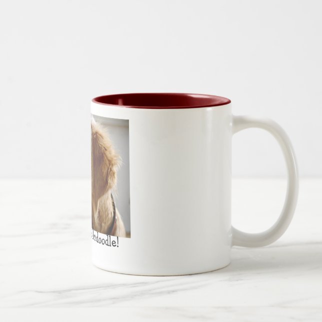 2 Couleurs J'aime mon Goldendoodle ! Tasse (Droit)