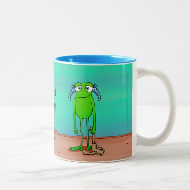 2 Couleurs Jambes l'alien, tasse (Droit)