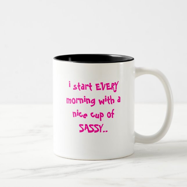 2 Couleurs je commence CHAQUE matin avec une tasse (Droit)