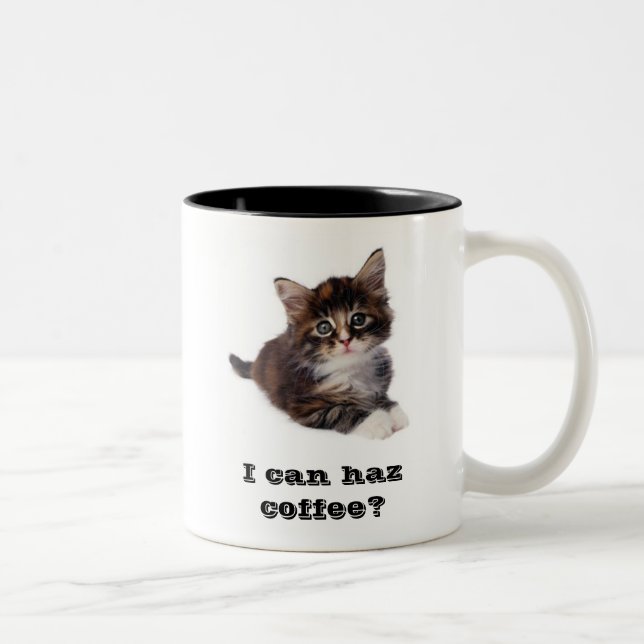 2 Couleurs Je peux café de haz ? Tasse (Droit)