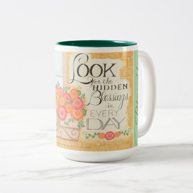 2 Couleurs JE SUIS Bénis ! - Tasse à Café Bénédictions Cachée (Devant droit)