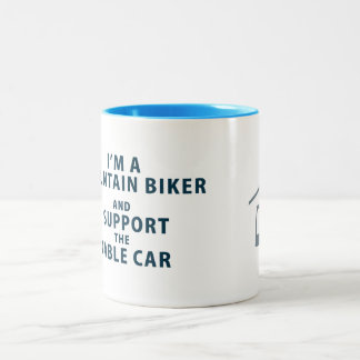 2 Couleurs Je suis une tasse de cycliste de montagne
