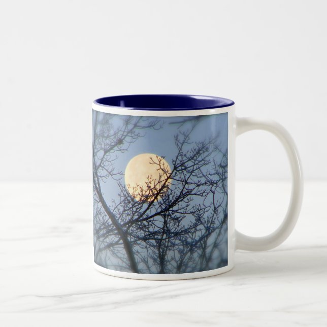 2 Couleurs Je t'aime dans la lune et la tasse arrière de (Droit)