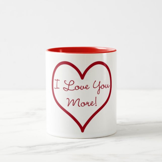 2 Couleurs Je t'aime plus de tasse (Centre)