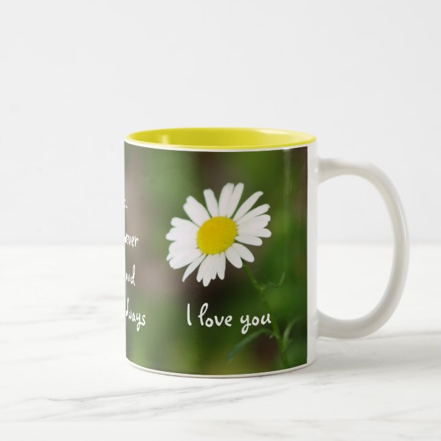 2 Couleurs "Je t'aime pour toujours" tasse de MARGUERITE (Droit)