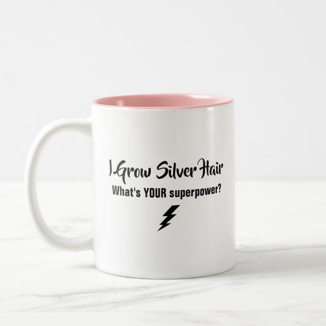 2 Couleurs J'élève la tasse argentée de cheveux (Gauche)