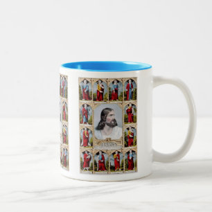 2 Couleurs Jésus et la tasse d'apôtres