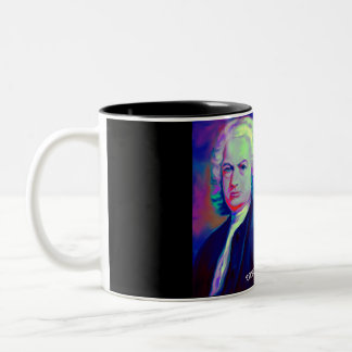 2 Couleurs Johann Sebastian Bach et tasse de café de citation