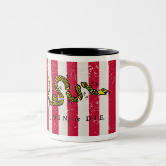 2 Couleurs Joignez ou mourez des fils de tasse de liberté