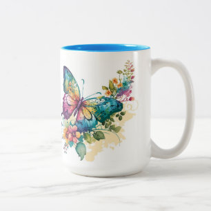 2 Couleurs Jolie tasse de boisson en couleur papillon