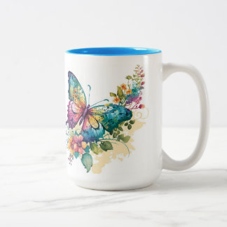 2 Couleurs Jolie tasse de boisson en couleur papillon