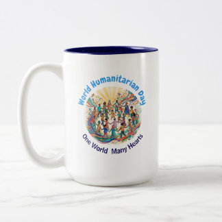 2 Couleurs Journée mondiale de l'humanitaire | Tasse Humanité