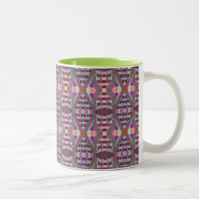 2 Couleurs Kaléidoscope pourpre tasse à deux tons de 11 onces (Droit)