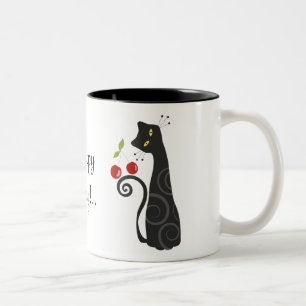 2 Couleurs Kitty et tasse de joyeux anniversaire de cerise