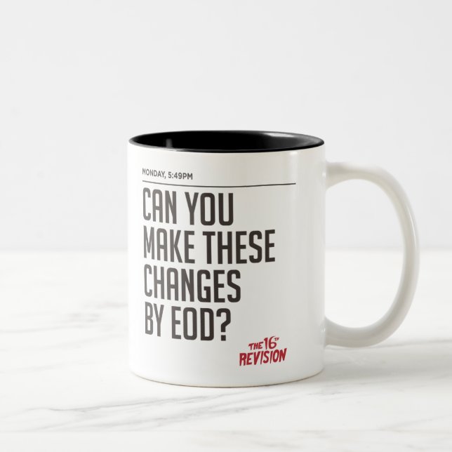 2 Couleurs La 16ème révision - tasse de lundi (Droit)