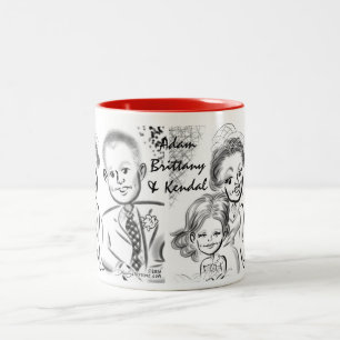 2 Couleurs La Bretagne et tasse 2014 de caricature du mariage